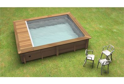 petite piscine dans un jardin 