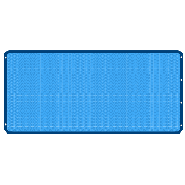 Bâche bordée 4 côtés standard 500 microns - 8 x 4 m