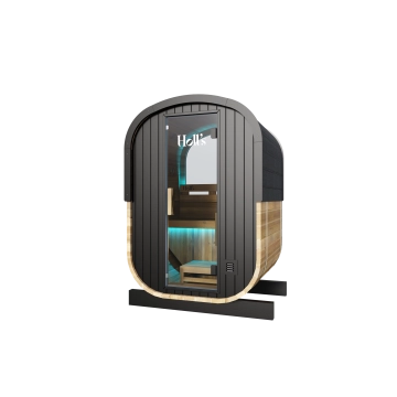 Cabine de sauna infrarouge Cocoon 2 places + poele Harvia Vega